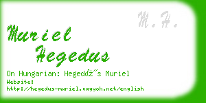 muriel hegedus business card
